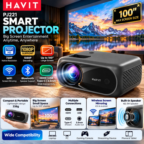 Havit pj221 mini proiettore - mini,